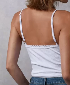 Clothing Rouje | Lio Top Uni Blanc