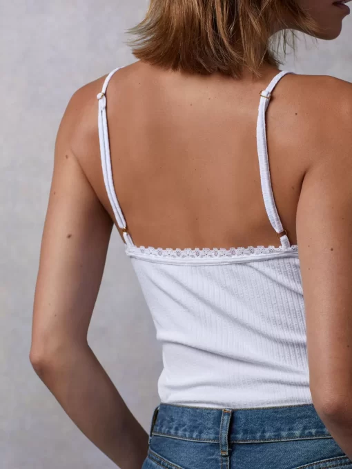 Clothing Rouje | Lio Top Uni Blanc