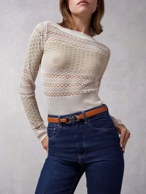 Clothing Rouje | Louna Top Mixed Ecru