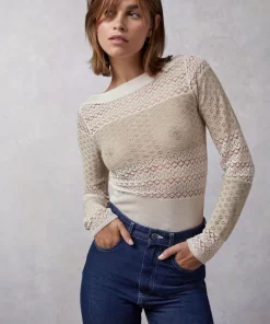 Clothing Rouje | Louna Top Mixed Ecru