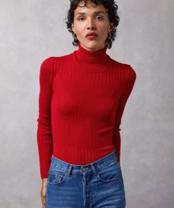 Clothing Rouje | Lucien Turtleneck Uni Rouge