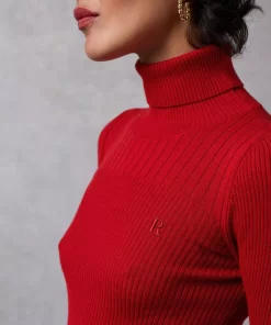 Clothing Rouje | Lucien Turtleneck Uni Rouge