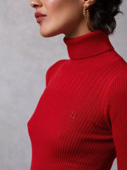 Clothing Rouje | Lucien Turtleneck Uni Rouge