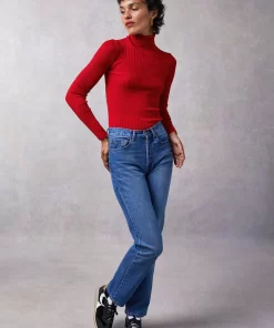Clothing Rouje | Lucien Turtleneck Uni Rouge