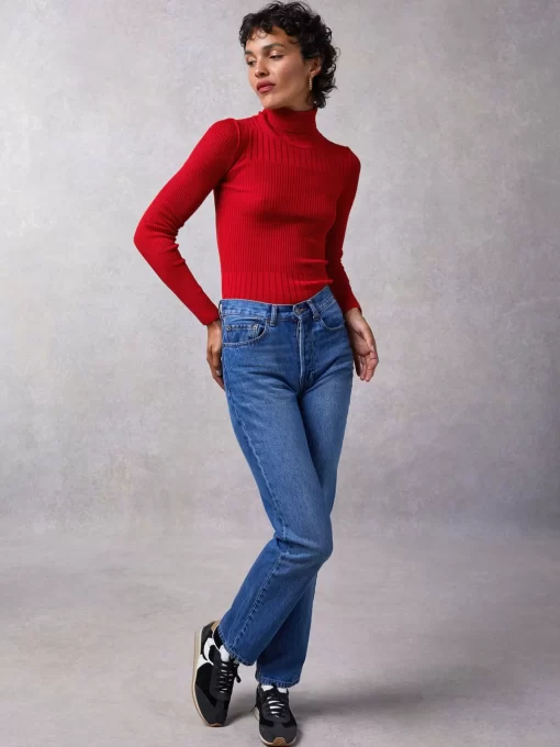 Clothing Rouje | Lucien Turtleneck Uni Rouge