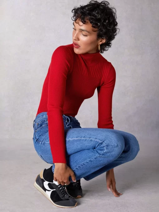 Clothing Rouje | Lucien Turtleneck Uni Rouge