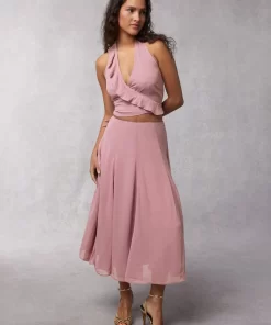 Clothing Rouje | Ludivina Skirt Crinkle Pourpre