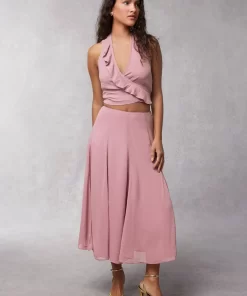 Clothing Rouje | Ludivina Skirt Crinkle Pourpre