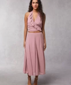 Clothing Rouje | Ludivina Skirt Crinkle Pourpre