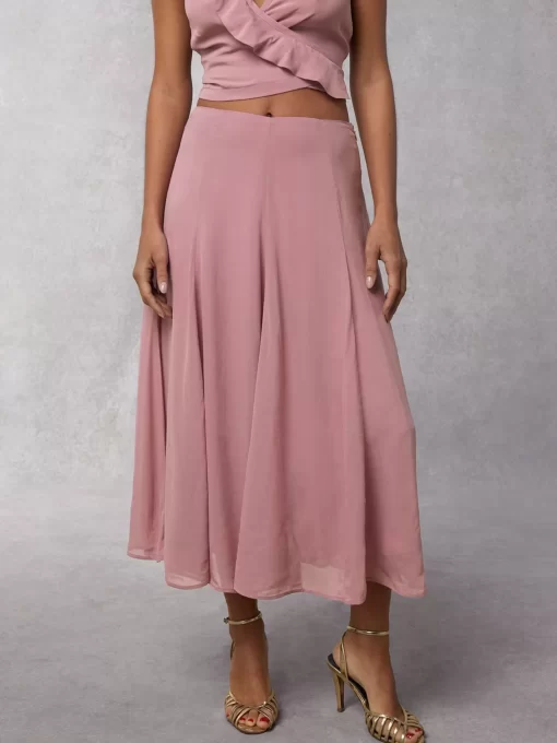 Clothing Rouje | Ludivina Skirt Crinkle Pourpre