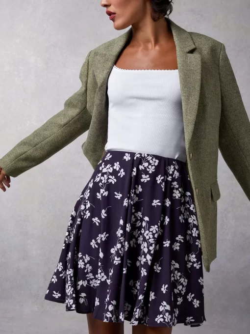 Clothing Rouje | Ludivine Skirt Cerisier Marine