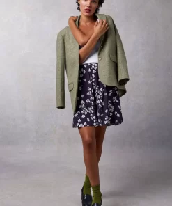 Clothing Rouje | Ludivine Skirt Cerisier Marine