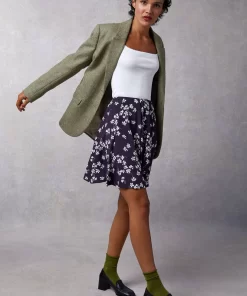 Clothing Rouje | Ludivine Skirt Cerisier Marine