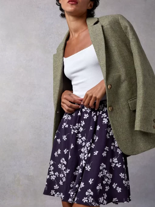 Clothing Rouje | Ludivine Skirt Cerisier Marine