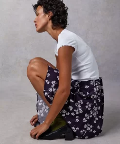 Clothing Rouje | Ludivine Skirt Cerisier Marine
