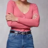Clothing Rouje | Maeve T-Shirt Uni Rose