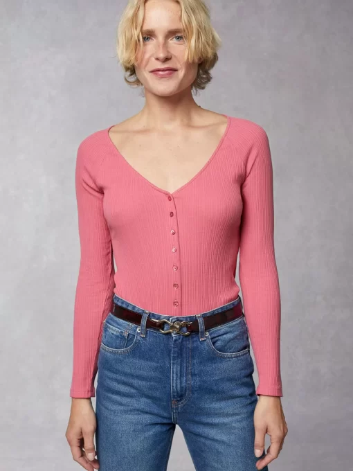 Clothing Rouje | Maeve T-Shirt Uni Rose