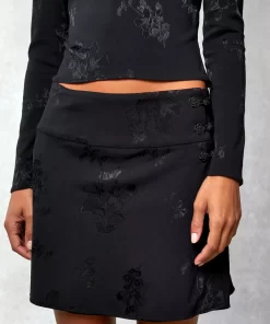 Clothing Rouje | Maiza Skirt Black Jacquard