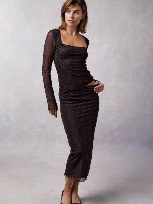 Clothing Rouje | Naella Skirt Carmena Noir