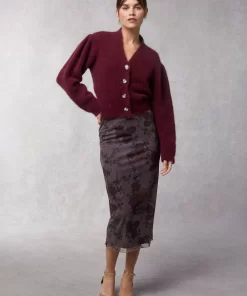 Clothing Rouje | Naella Skirt Anemone Bordeaux