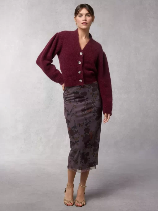 Clothing Rouje | Naella Skirt Anemone Bordeaux