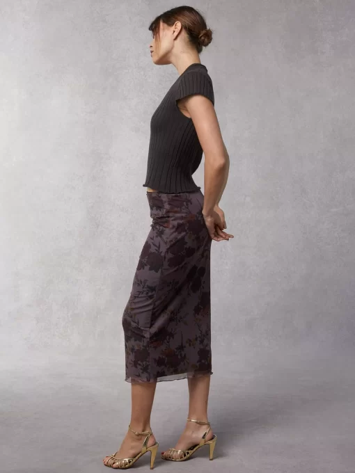 Clothing Rouje | Naella Skirt Anemone Bordeaux