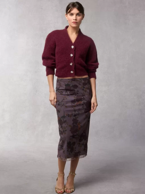 Clothing Rouje | Naella Skirt Anemone Bordeaux