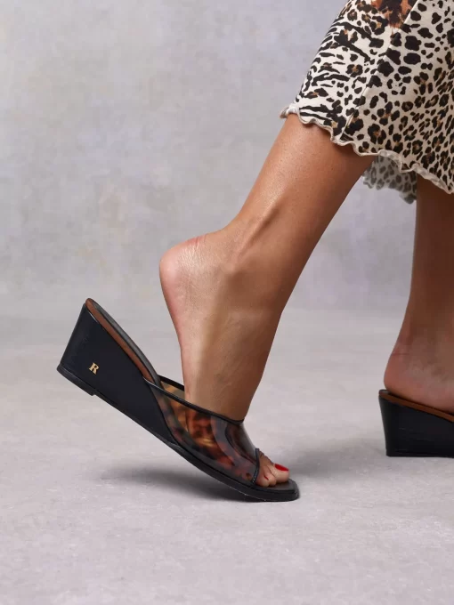 Accessories Rouje | Natty Mules Tortoise Noir