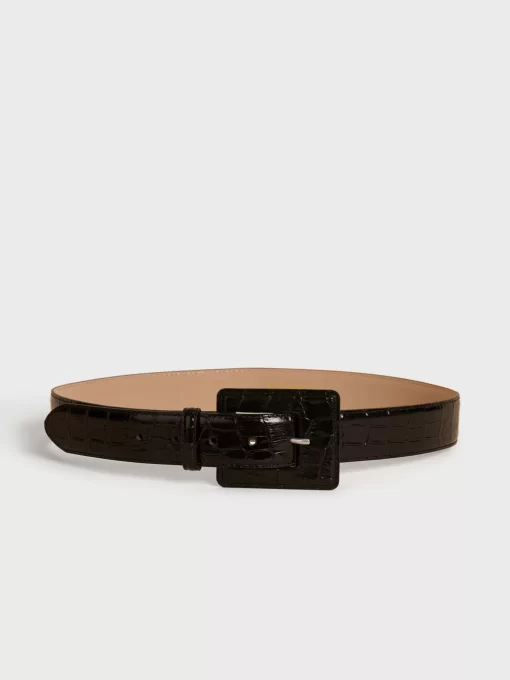 Accessories Rouje | Nawel Belt Croco Noir
