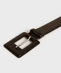 Accessories Rouje | Nawel Belt Croco Noir