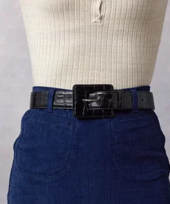 Accessories Rouje | Nawel Belt Croco Noir