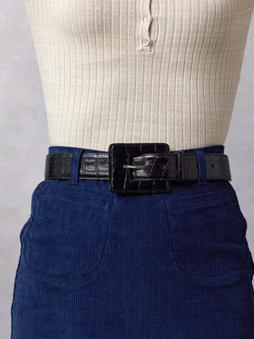 Accessories Rouje | Nawel Belt Croco Noir
