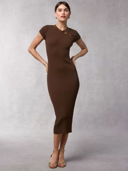 Clothing Rouje | Nino Dress Uni Marron