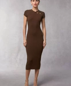 Clothing Rouje | Nino Dress Uni Marron