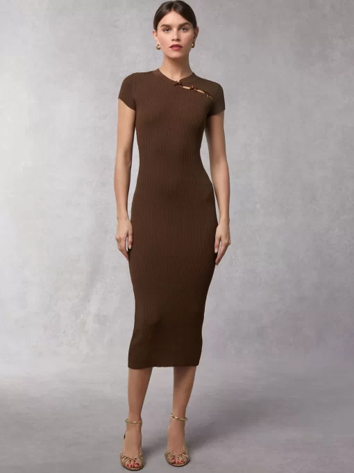 Clothing Rouje | Nino Dress Uni Marron