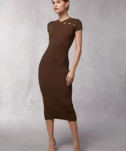 Clothing Rouje | Nino Dress Uni Marron