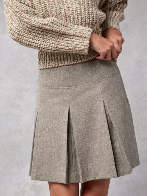 Clothing Rouje | Noor Skirt Chine Beige