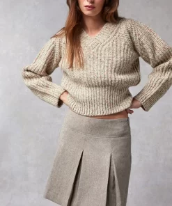 Clothing Rouje | Noor Skirt Chine Beige