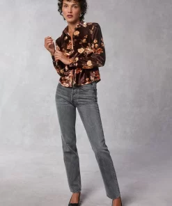 Clothing Rouje | Palmyra Shirt Novembre Fleuris Marron