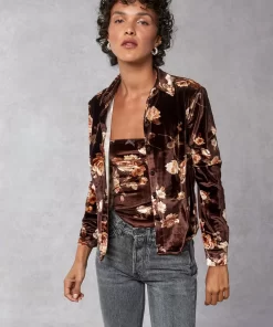 Clothing Rouje | Palmyra Shirt Novembre Fleuris Marron