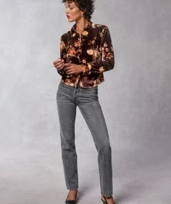 Clothing Rouje | Palmyra Shirt Novembre Fleuris Marron