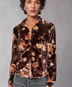 Clothing Rouje | Palmyra Shirt Novembre Fleuris Marron