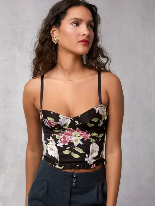 Clothing Rouje | Paquita Top Amaryllis Noir