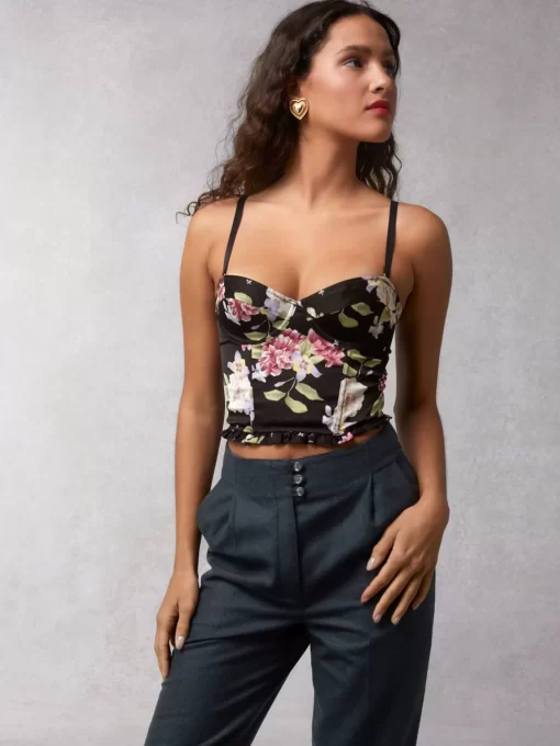 Clothing Rouje | Paquita Top Amaryllis Noir