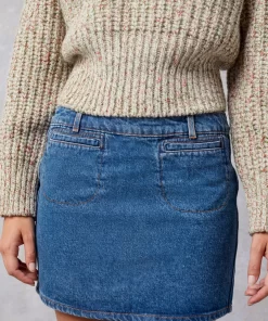 Clothing Rouje | Polly Skirt Indigo Double Stone