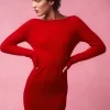 Clothing Rouje | Samia Dress Uni Rouge