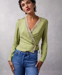 Clothing Rouje | Tessie Shirt Jacquard Tilleul