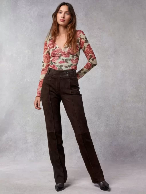 Clothing Rouje | Top Yura Rose D'Automne Vert