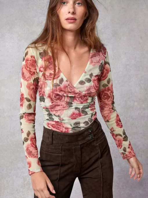 Clothing Rouje | Top Yura Rose D'Automne Vert