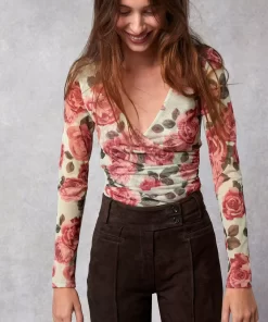 Clothing Rouje | Top Yura Rose D'Automne Vert